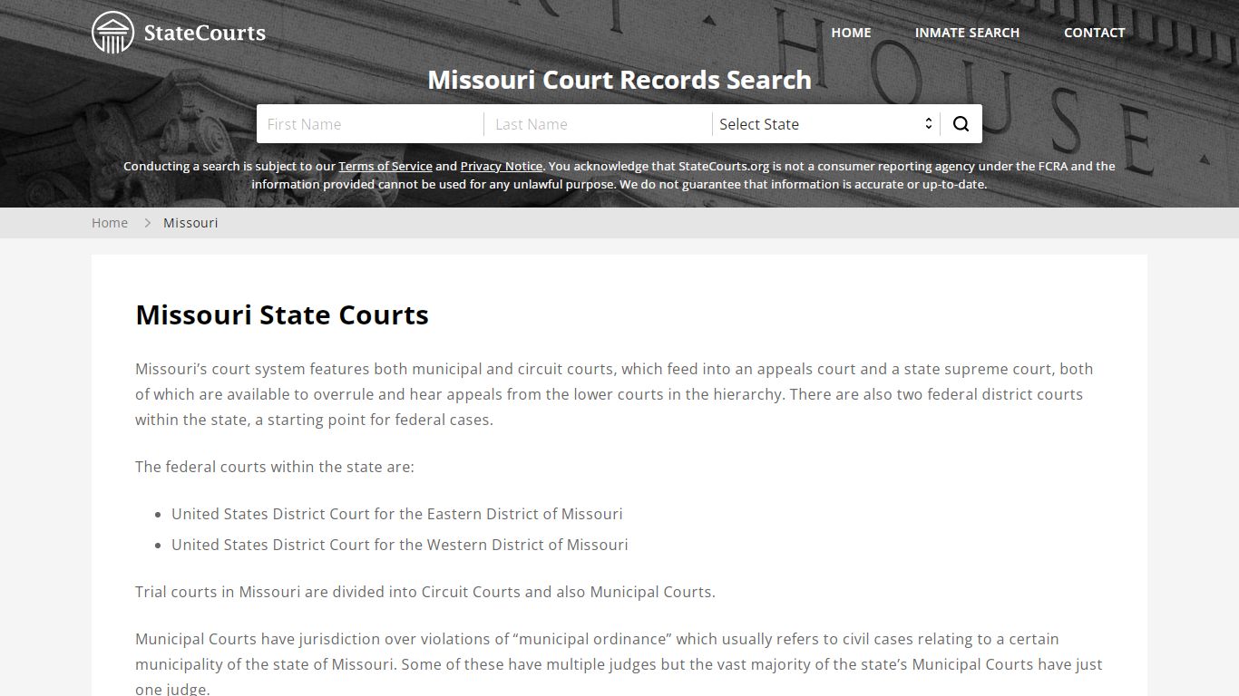 Missouri Court Records - MO State Courts